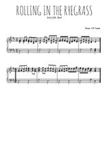 Téléchargez l'arrangement pour piano de la partition de Rolling in the Ryegrass en PDF